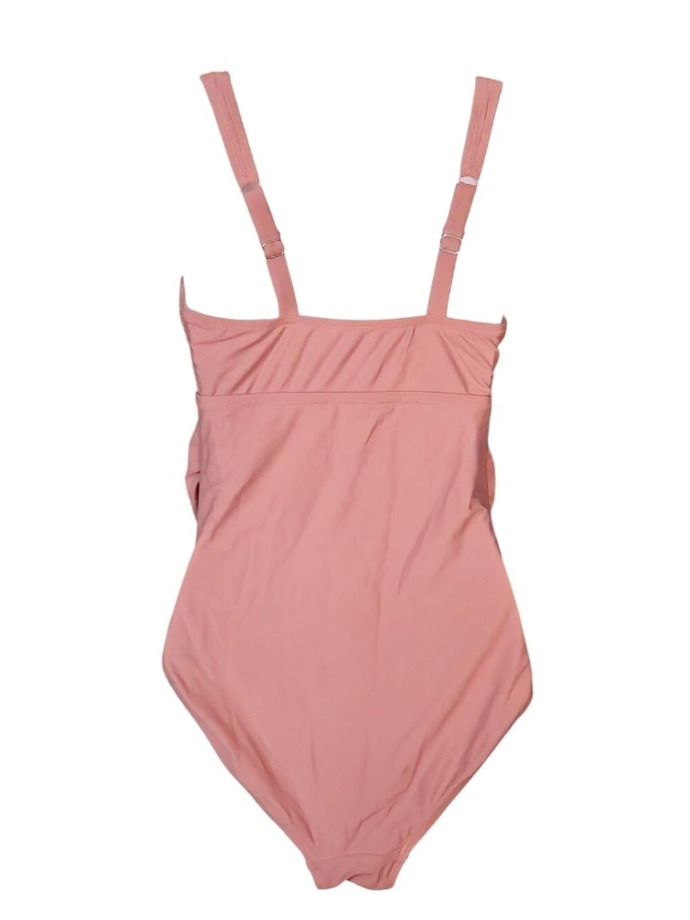 Scalloped One-Piece Swimsuit M Dusty Rose UPF 50+ Cut-Out Adjustable Modest - Picture 8 of 8